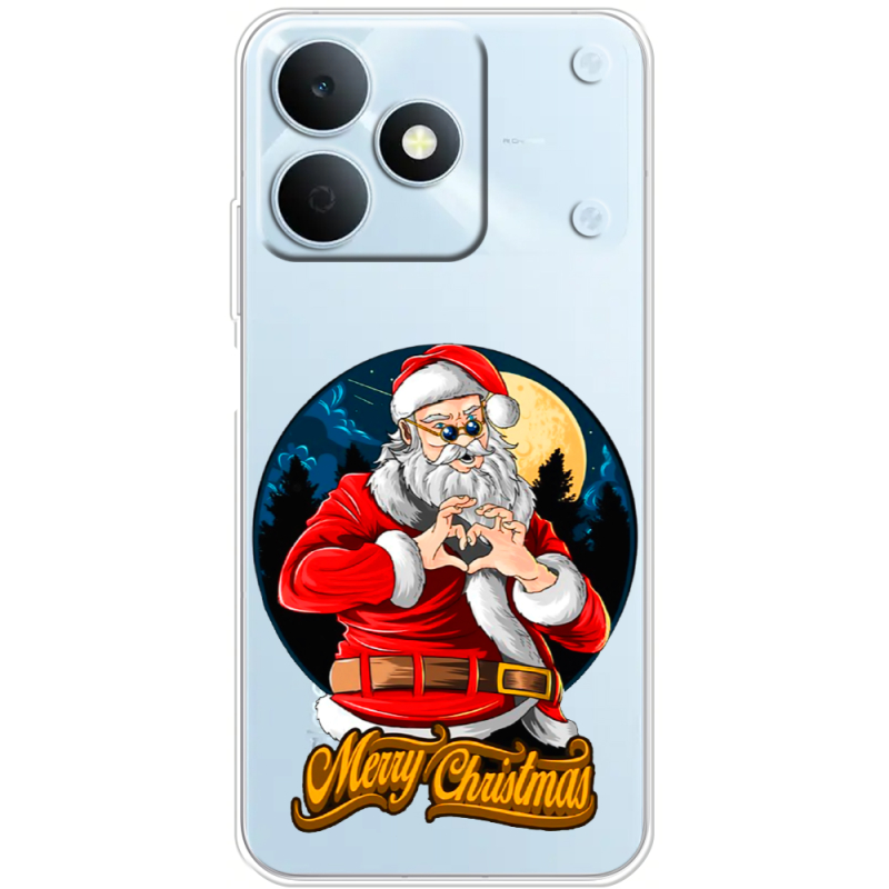 Прозорий чохол BoxFace Realme Note 80 Cool Santa