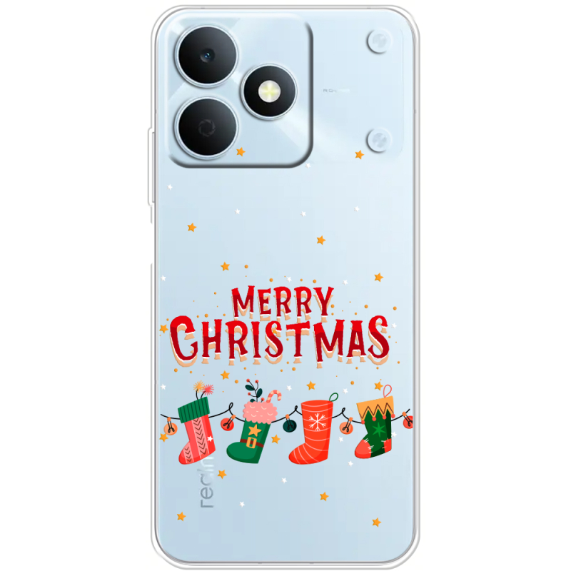 Прозорий чохол BoxFace Realme Note 80 Merry Christmas