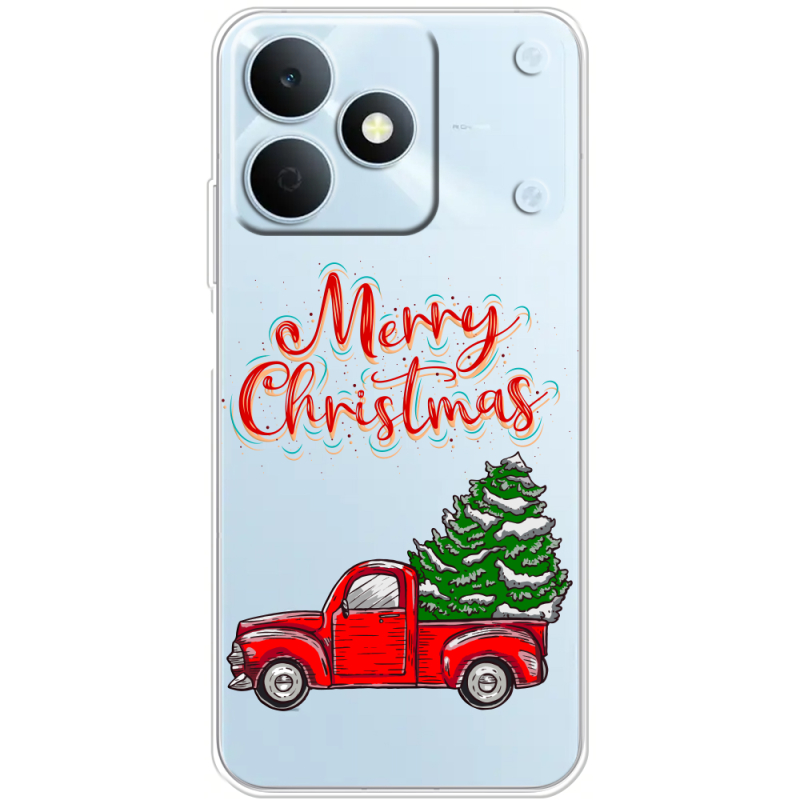 Прозорий чохол BoxFace Realme Note 80 Holiday Car