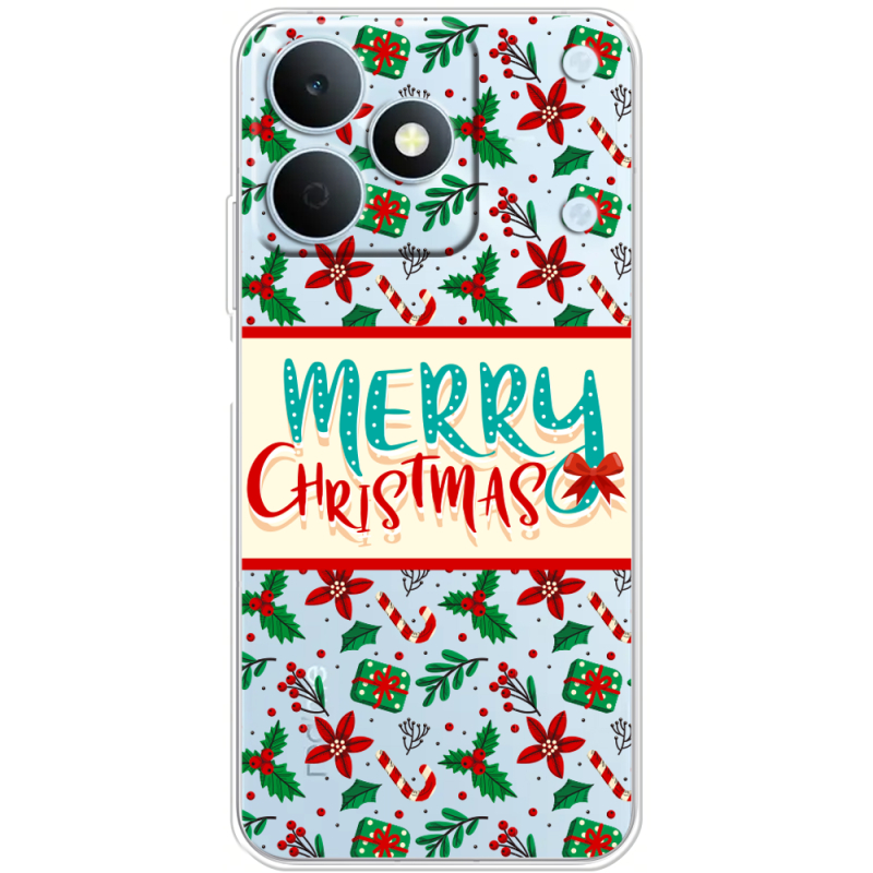 Прозорий чохол BoxFace Realme Note 80 Vintage Christmas Pattern
