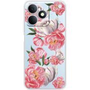 Прозорий чохол BoxFace Realme Note 80 Peony Watercolor Style