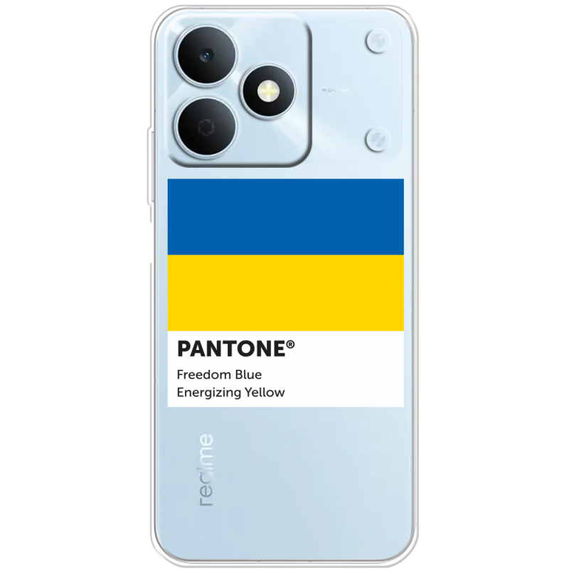 Прозорий чохол BoxFace Realme Note 80 Pantone вільний синій