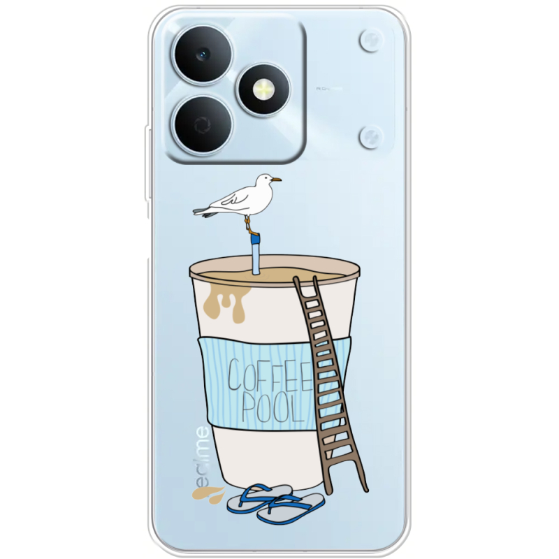 Прозорий чохол BoxFace Realme Note 80 Segull in Cofee Pool