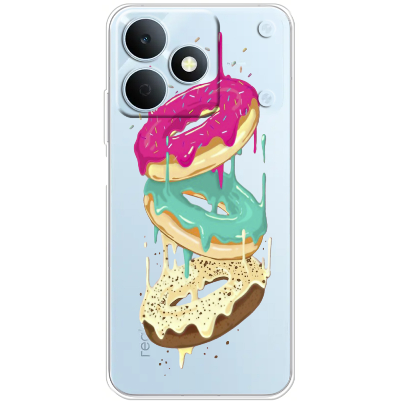 Прозорий чохол BoxFace Realme Note 80 Donuts