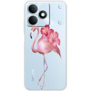 Прозорий чохол BoxFace Realme Note 80 Floral Flamingo