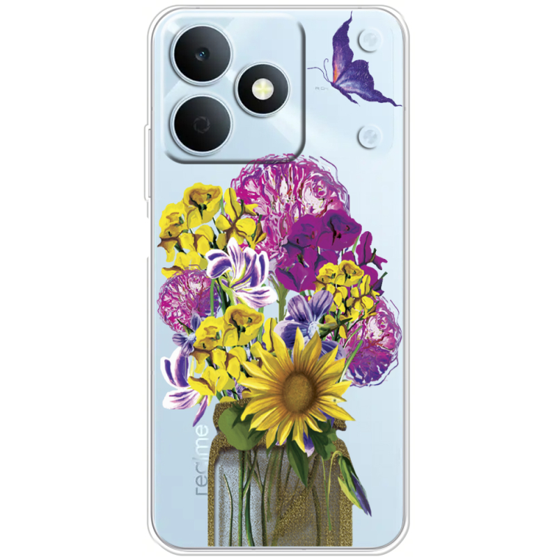 Прозорий чохол BoxFace Realme Note 80 My Bouquet
