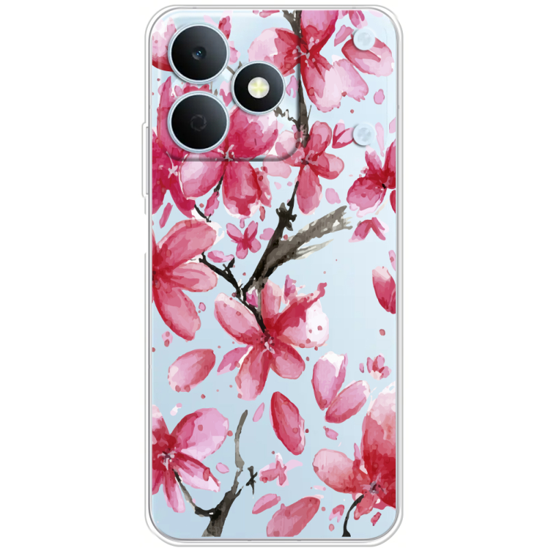 Прозорий чохол BoxFace Realme Note 80 Pink Magnolia