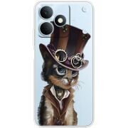 Прозорий чохол BoxFace Realme Note 80 Steampunk Cat