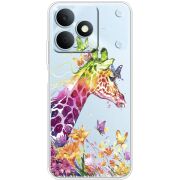 Прозорий чохол BoxFace Realme Note 80 Colorful Giraffe