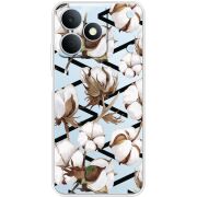 Прозорий чохол BoxFace Realme Note 80 Cotton flowers