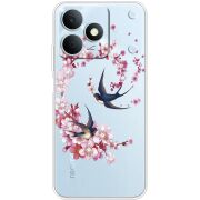 Чохол зі стразами Realme Note 80 Swallows and Bloom