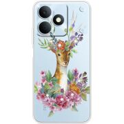 Чохол зі стразами Realme Note 80 Deer with flowers