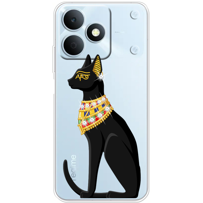 Чохол зі стразами Realme Note 80 Egipet Cat