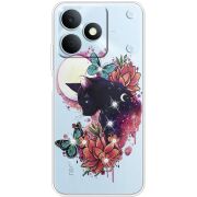 Чохол зі стразами Realme Note 80 Cat in Flowers