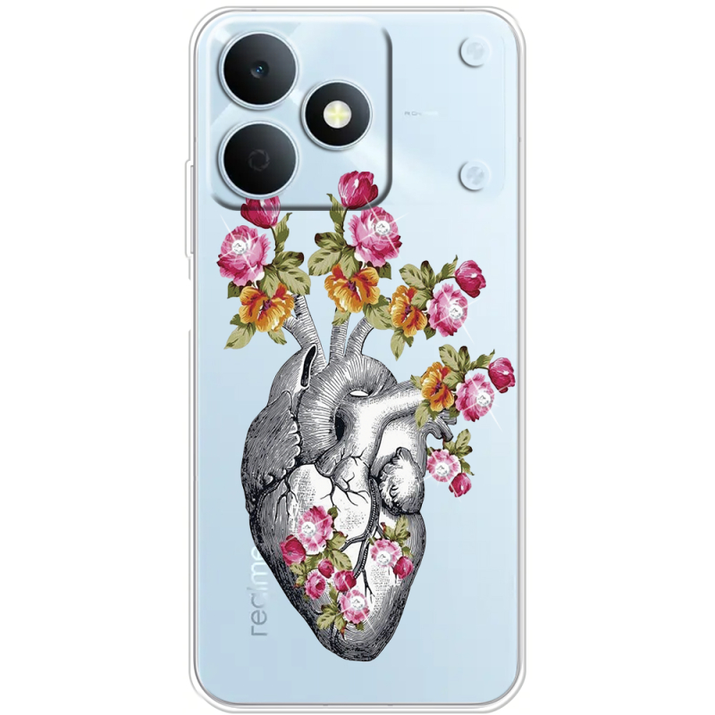 Чохол зі стразами Realme Note 80 Heart