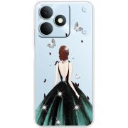 Чохол зі стразами Realme Note 80 Girl in the green dress