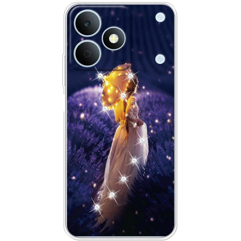 Чохол зі стразами Realme Note 80 Girl with Umbrella