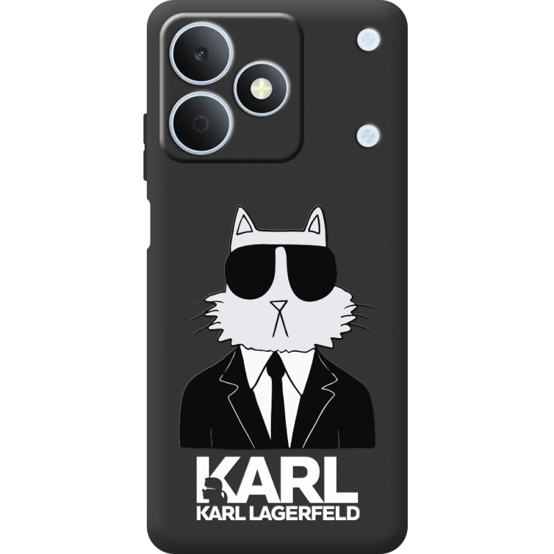 Чорний чохол BoxFace Realme Note 80 Cat in Black