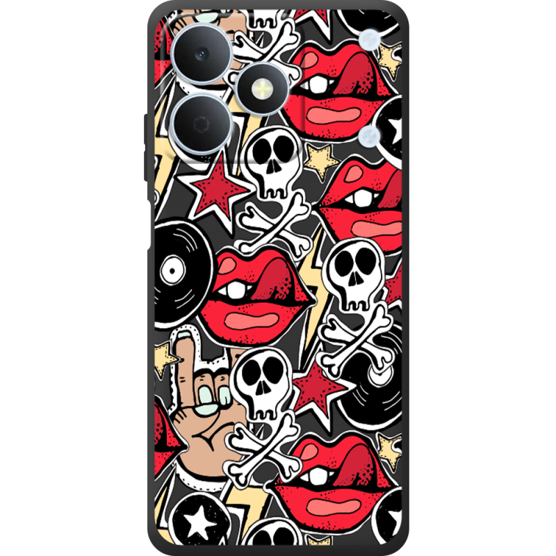 Чорний чохол BoxFace Realme Note 80 Rock Graffiti