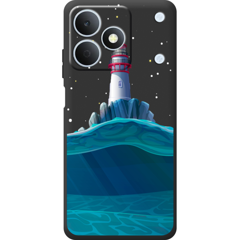 Чорний чохол BoxFace Realme Note 80 Lighthouse