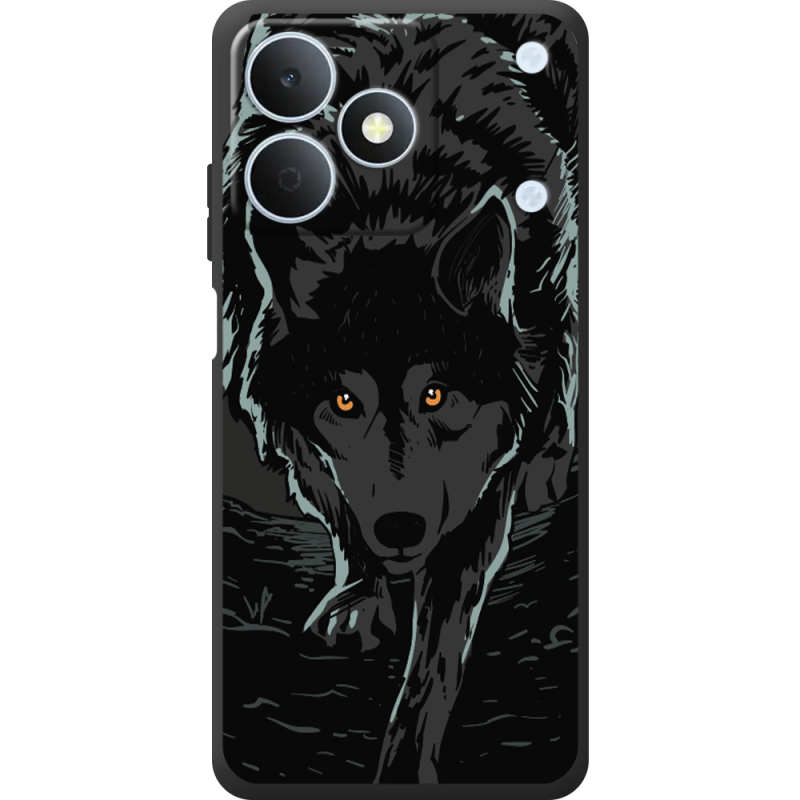 Чорний чохол BoxFace Realme Note 80 Wolf