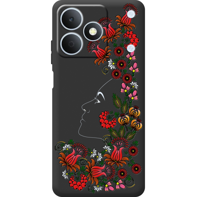 Чорний чохол BoxFace Realme Note 80 3D Ukrainian Muse