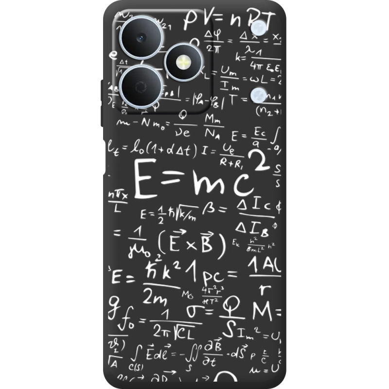 Чорний чохол BoxFace Realme Note 80 E=mc2