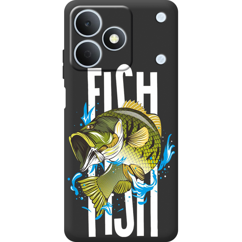 Чорний чохол BoxFace Realme Note 80 Fish