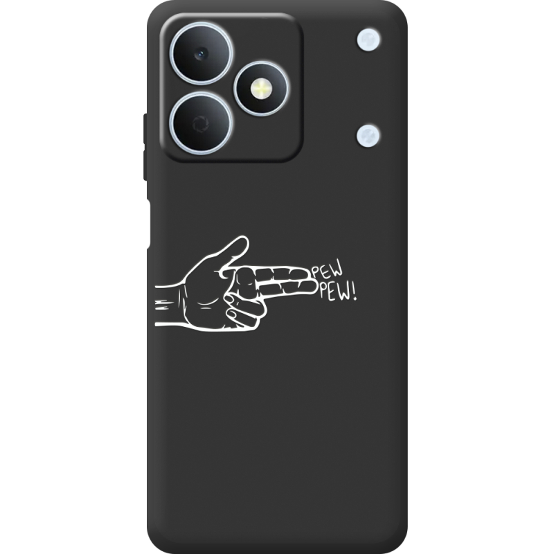 Чорний чохол BoxFace Realme Note 80 Pew Pew