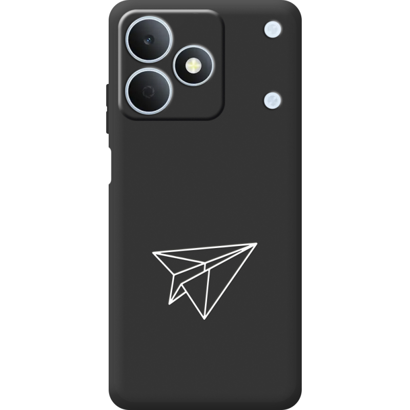 Чорний чохол BoxFace Realme Note 80 Paper Plane