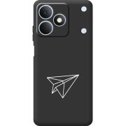 Чорний чохол BoxFace Realme Note 80 Paper Plane