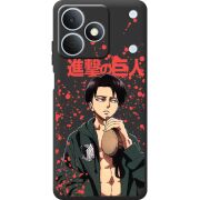 Чорний чохол BoxFace Realme Note 80 Атака Титанов Леви