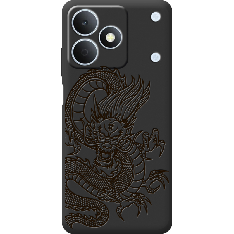 Чорний чохол BoxFace Realme Note 80 Chinese Dragon