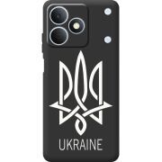 Чорний чохол BoxFace Realme Note 80 Тризуб монограмма ukraine
