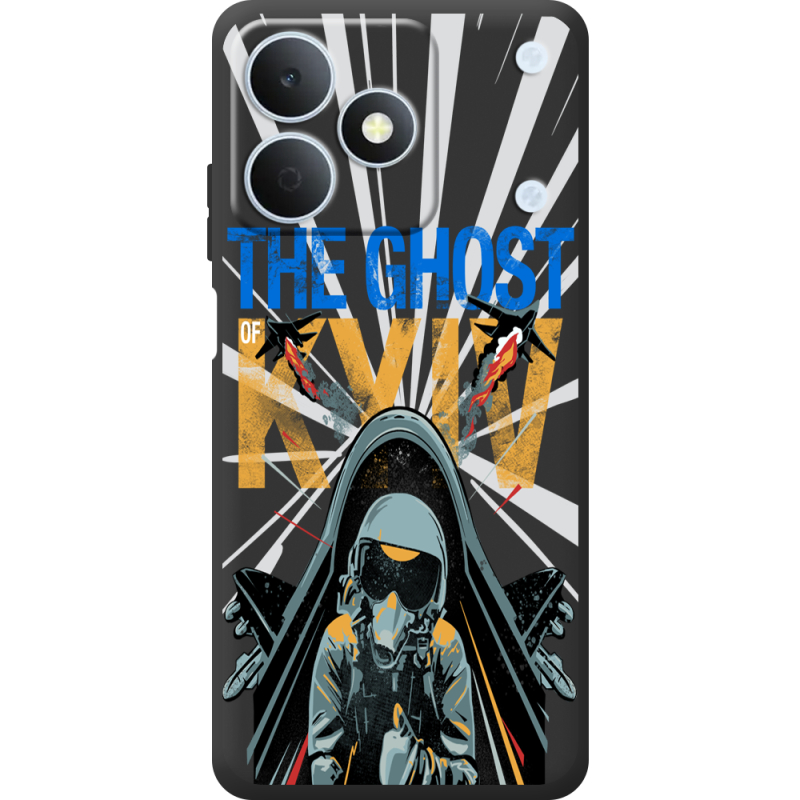 Чорний чохол BoxFace Realme Note 80 Привид Києва в дії