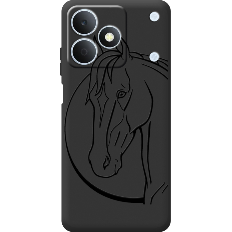 Чорний чохол BoxFace Realme Note 80 Horse