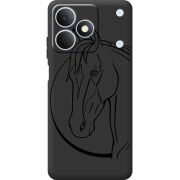 Чорний чохол BoxFace Realme Note 80 Horse