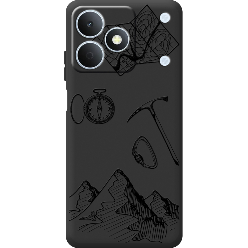 Чорний чохол BoxFace Realme Note 80 Mountains