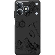 Чорний чохол BoxFace Realme Note 80 Mountains