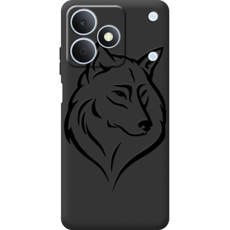 Чорний чохол BoxFace Realme Note 80 Wolf