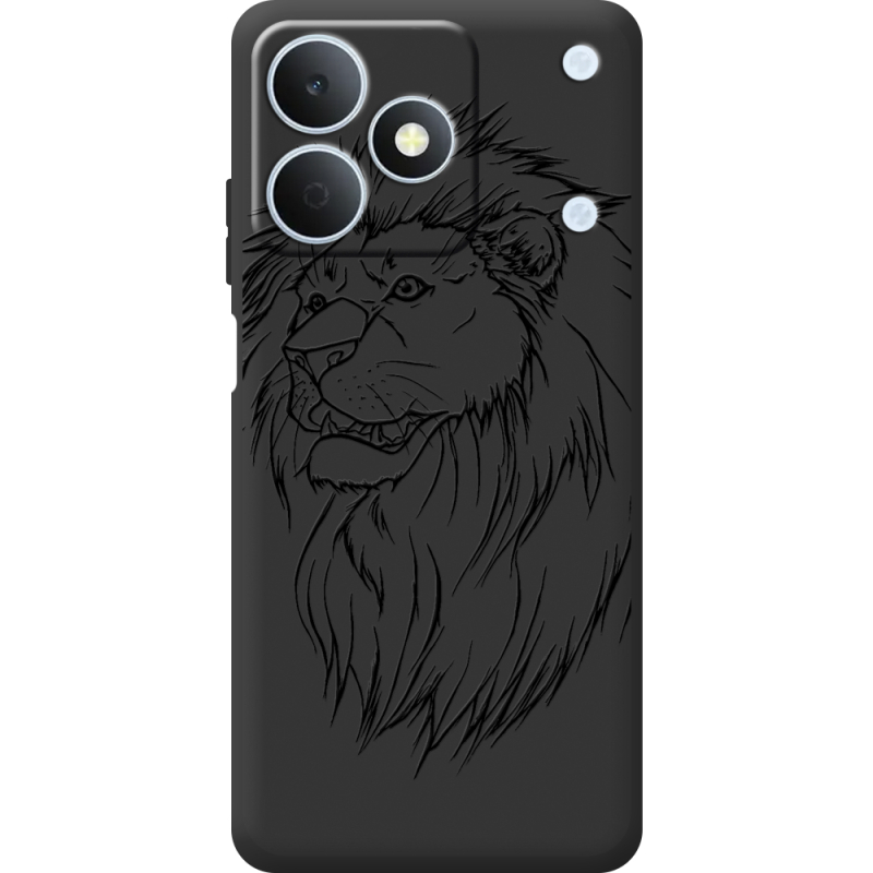 Чорний чохол BoxFace Realme Note 80 Lion