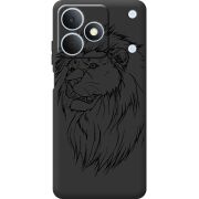 Чорний чохол BoxFace Realme Note 80 Lion
