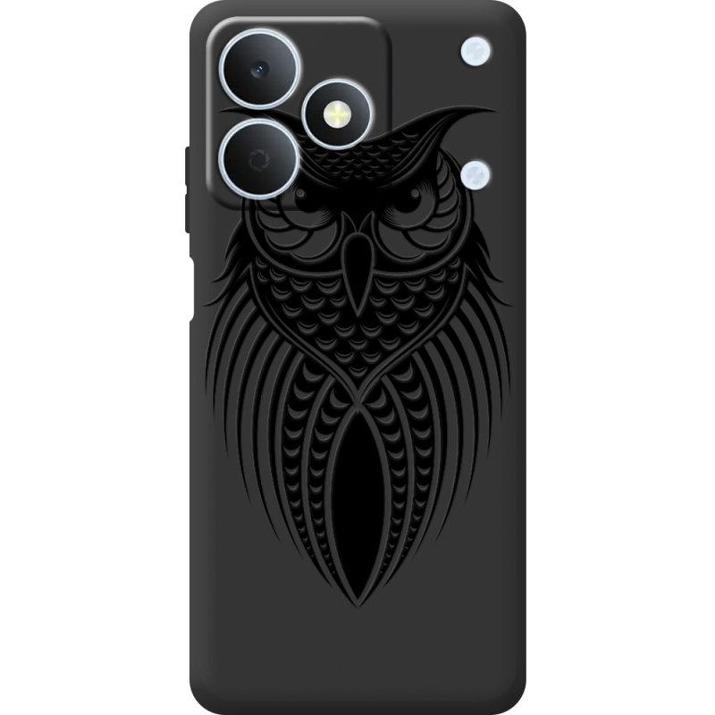 Чорний чохол BoxFace Realme Note 80 Owl