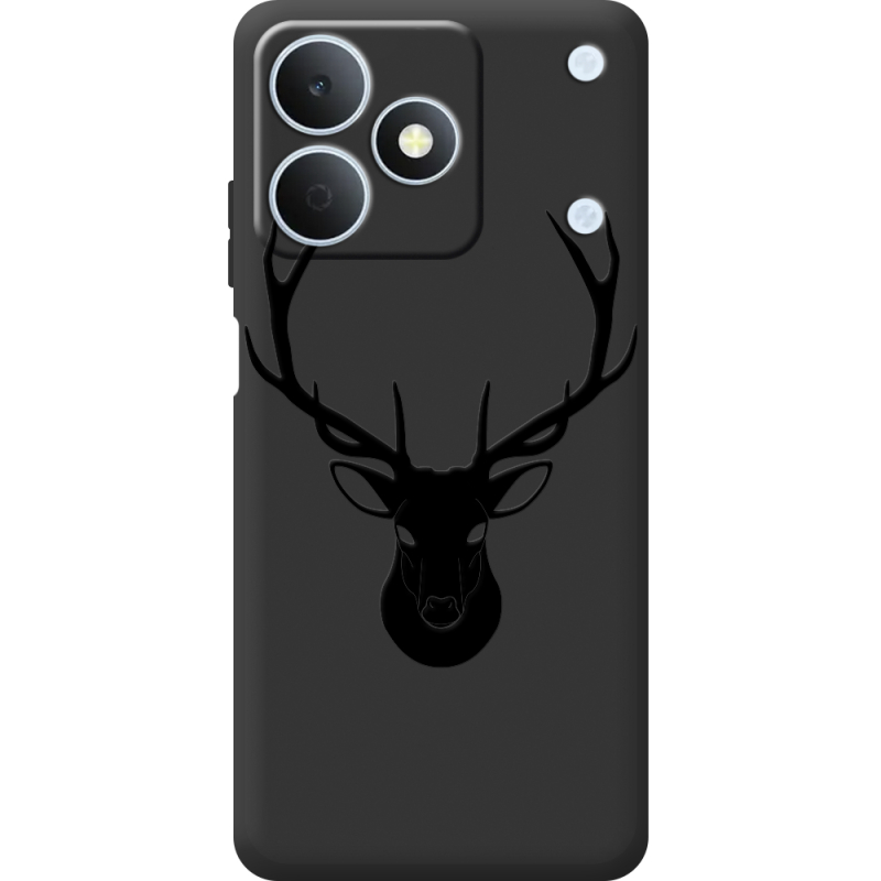Чорний чохол BoxFace Realme Note 80 Deer