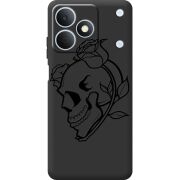 Чорний чохол BoxFace Realme Note 80 Skull and Roses