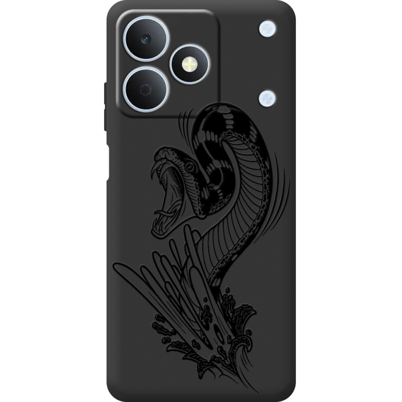Чорний чохол BoxFace Realme Note 80 Snake
