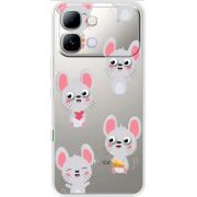 Прозорий чохол BoxFace Note Edge с 3D-глазками Mouse