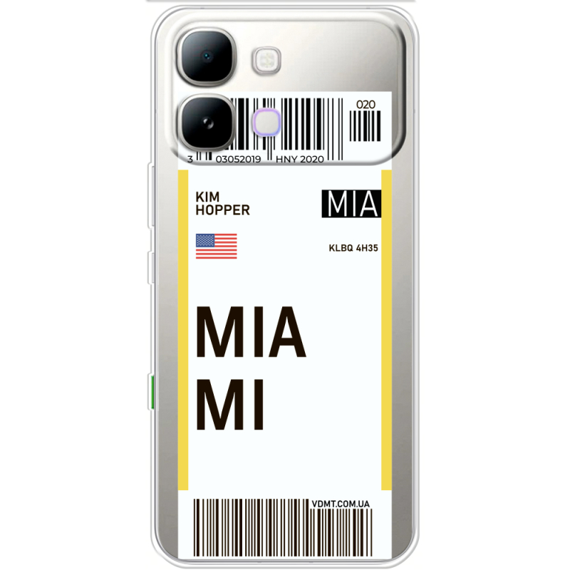 Прозорий чохол BoxFace Note Edge Ticket Miami