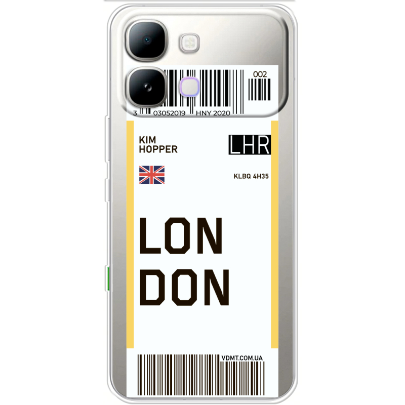 Прозорий чохол BoxFace Note Edge Ticket London