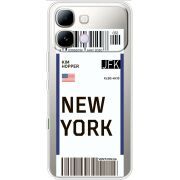 Прозорий чохол BoxFace Note Edge Ticket New York